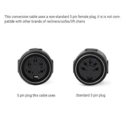 2 Pin To 5 Pin Power Conversion Cable For La-Z-Boy Recliners/Sofas/Lift Chairs -Control Gear Shop 0206 f7d0e34a 4647 48e7 953c 90db95b3ff57