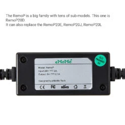 EMoMo RemoP20D 2 Button Switch With USB Charging Port -Control Gear Shop 0339