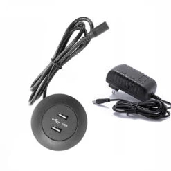 DIY Mounted Furniture USB Charging Port 5V 2A Dual USB With Power Adapter