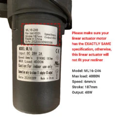 Mulin Power Recliner Motor ML16-246 Linear Actuator Compatible With Catnapper Recliner /Lift Chair/Sofa -Control Gear Shop 1 533d5a1c 9936 484f a6fb 7f5f4e8e1d92