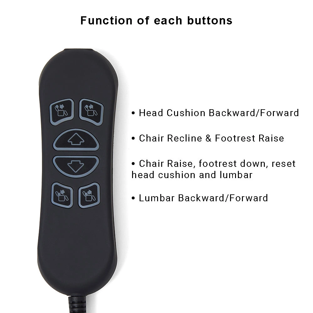 6 Button 7 Pin Recliner Remote Controller Replaces The HHC HSW306 Control Wands 4 6 Button 7 Pin Recliner Remote Controller Replaces The HHC HSW306 Control Wands - Image 2