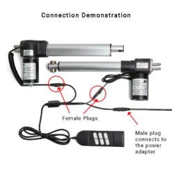 6-button Remote Controller With Three*2-pin Plugs For Dual 2-pin Motor Recliner/lift Chair -Control Gear Shop 3X4A3437