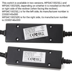 RMT WPS4C10025 4 Button Switch W/ USB Backlit For Recliner Lift Chair -Control Gear Shop 3X4A8731