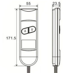 2 Buttons Remote Controller For Recliner Lift Chair W/ Round 5 Prong Plug 25 2 Buttons Remote Controller For Recliner Lift Chair W/ Round 5 Prong Plug -Control Gear Shop 53d3ff3540e5380561aec57e4a6af0df