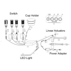 EMoMo E202A-R Junction Box /Control Box For Home Theater Chair -Control Gear Shop E202A R Z2044 V01 QY03 1 2