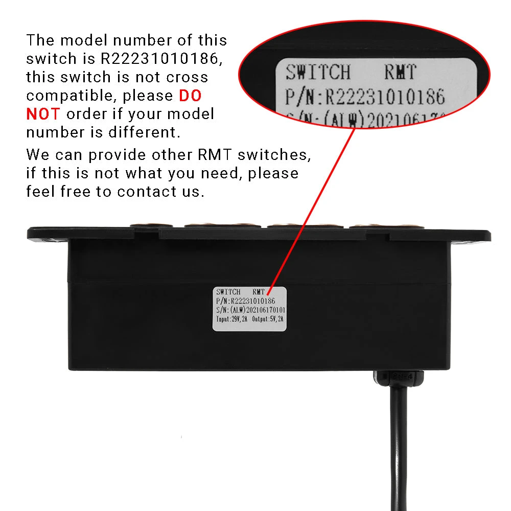 RMT R22231010186 Recliner Side Switch 7 Button With USB 4 RMT R22231010186 Recliner Side Switch 7 Button With USB - Image 2