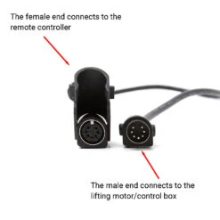 7 Pin Remote Controller Extension Cord For Recliner/Lift Chair Harness Male To Female Handset Connection Cable -6.6ft -Control Gear Shop IMG 0091