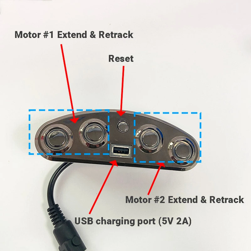 MLSK35-G(RSF) Recliner Switch & Junction Box 5 Button USB 4 MLSK35-G(RSF) Recliner Switch & Junction Box 5 Button USB - Image 2