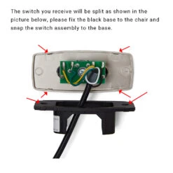 OKIN JLDK.59.02.01 2 Button Recliner Switch -Control Gear Shop IMG 6116