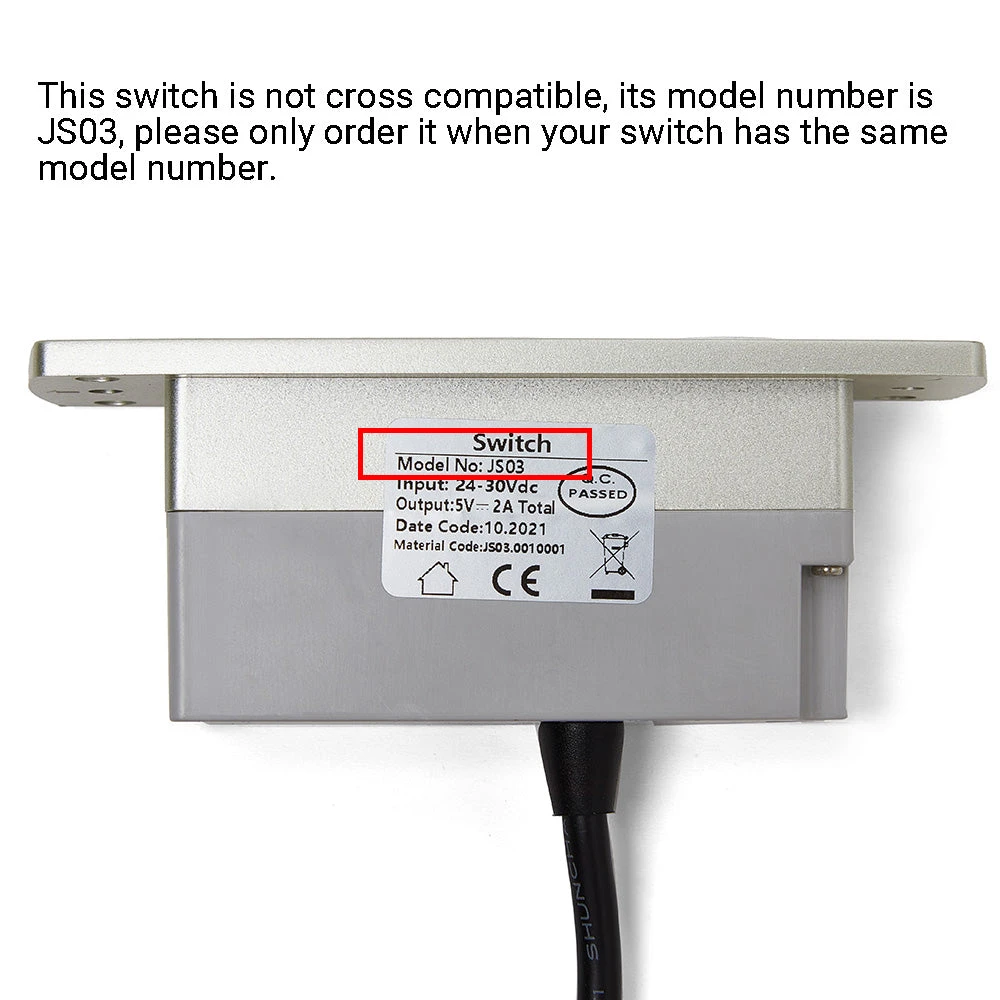 JS03 2 Button Switch For Recliner/Lift Chair W/USB 4 JS03 2 Button Switch For Recliner/Lift Chair W/USB - Image 2