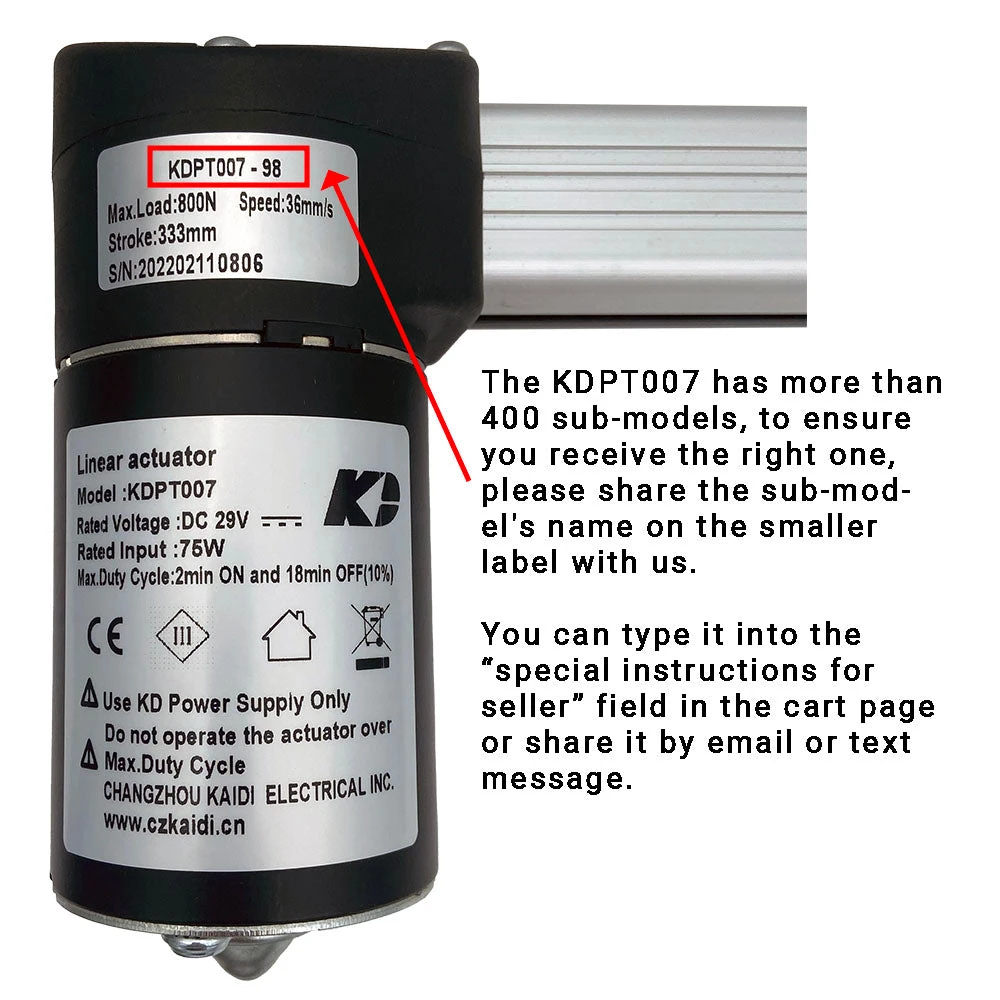 Kaidi KDPT007 Series Linear Actuator Motor Assembly 4 Kaidi KDPT007 Series Linear Actuator Motor Assembly - Image 2
