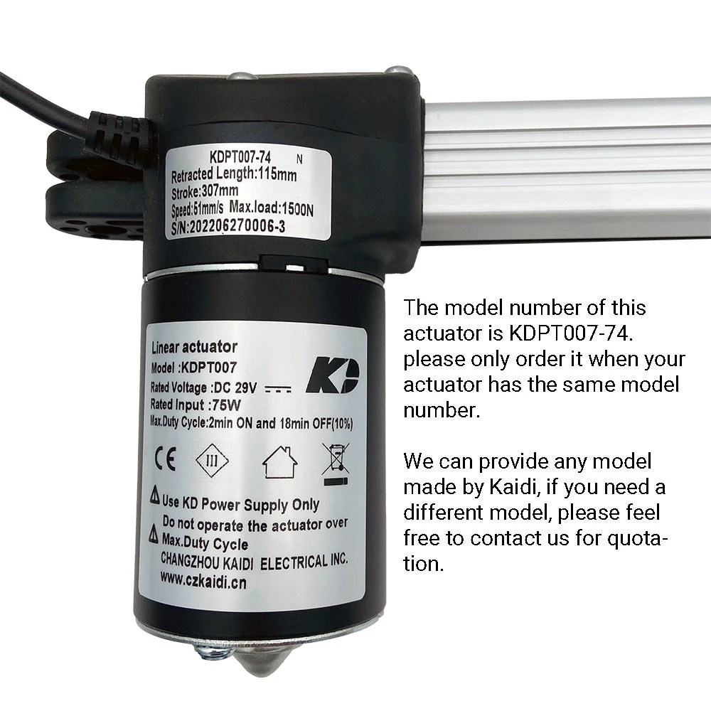 Kaidi KDPT007-74 N Linear Actuator Motor For Recliner 4 Kaidi KDPT007-74 N Linear Actuator Motor For Recliner - Image 2